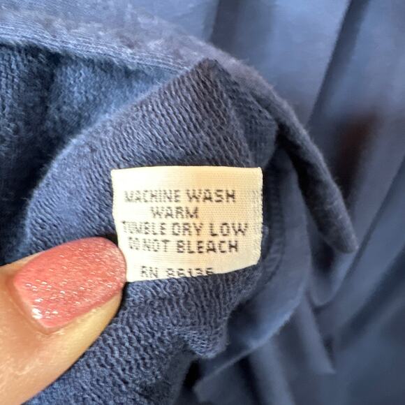 Bryn Walker Super Boxy Dolman Sleeve French Terry Blue Top Size large - Picture 6 of 6